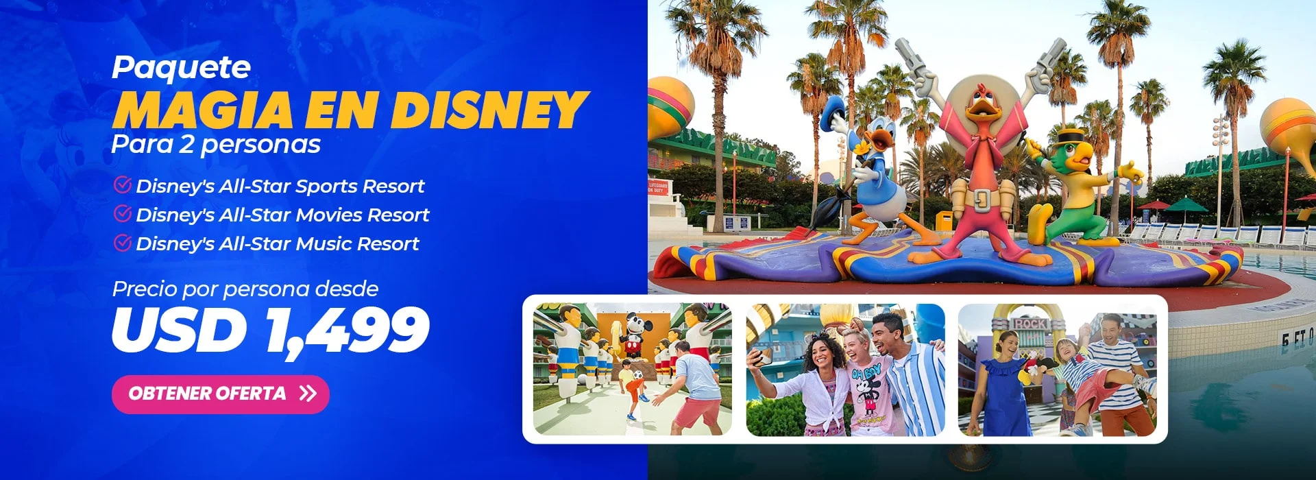 Promociones exclusivas de VIP Orlando: casas vacacionales, entradas a Disney, alquiler de autos y paquetes vacacionales