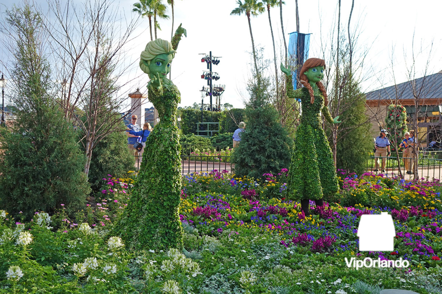 Festival Internacional de Flores y Jardines de primavera: Elsa y Anna de Frozen