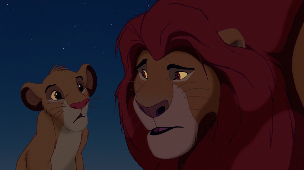 Mufasa hace reflexionar a Simba